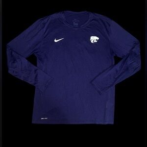 Men’s Nike Dri-Fit K-State Purple Long Sleeve Shirt Size L